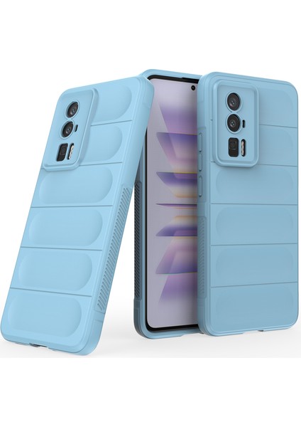 Xiaomi Redmi K60 / K60 Pro Için Yumuşak Tpu Kaymaz Telefon Kılıfı - Mavi (Yurt Dışından)