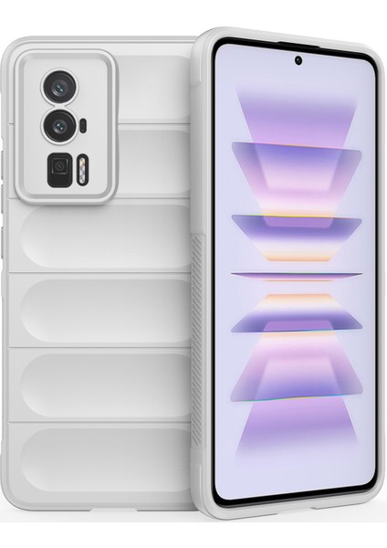 Xiaomi Redmi K60 / K60 Pro Için Yumuşak Tpu Kaymaz Telefon Kılıfı - Beyaz (Yurt Dışından)