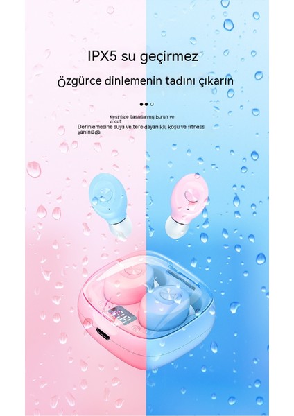 Kablosuz Bluetooth Kulaklık, Yüksek Kaliteli Tws Stereo LED Dijital Ekran 5.0 Özel Model Uzun Ömürlü Mini Kulaklık (Yurt Dışından)