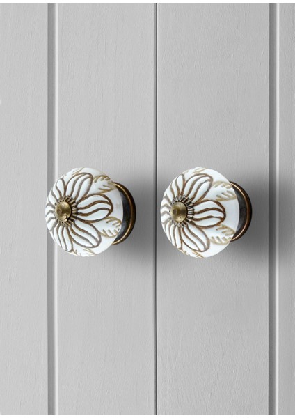 Seramik Çekmece ve Dolap Kulbu 2'li Set