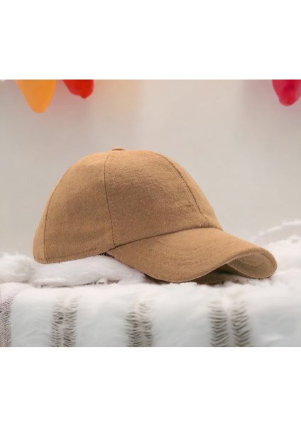 Unisex Polo Kışlık Kaşe Dokulu Kumaş 6 Parça Amerikan Beyzbol Kep Şapka