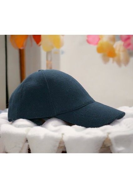 Unisex Polo Kışlık Kaşe Dokulu Kumaş 6 Parça Amerikan Beyzbol Kep Şapka