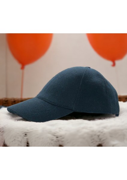 Unisex Polo Kışlık Kaşe Dokulu Kumaş 6 Parça Amerikan Beyzbol Kep Şapka