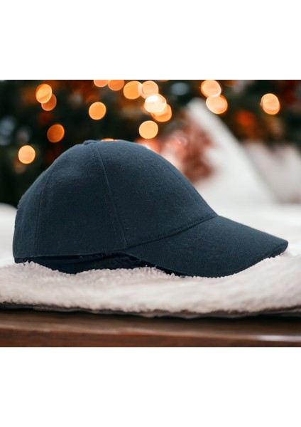 Unisex Polo Kışlık Kaşe Dokulu Kumaş 6 Parça Amerikan Beyzbol Kep Şapka