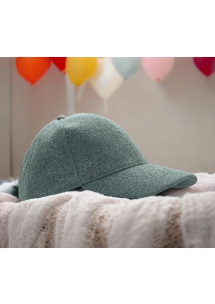 Unisex Polo Kışlık Kaşe Dokulu Kumaş 6 Parça Amerikan Beyzbol Kep Şapka