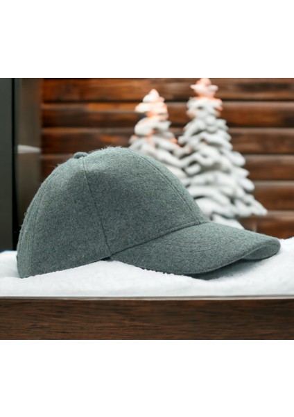 Unisex Polo Kışlık Kaşe Dokulu Kumaş 6 Parça Amerikan Beyzbol Kep Şapka modelleri