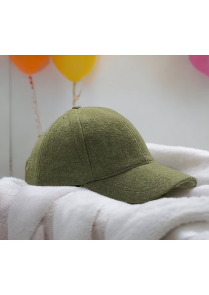 Unisex Polo Kışlık Kaşe Dokulu Kumaş 6 Parça Amerikan Beyzbol Kep Şapka