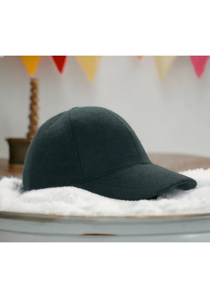 Unisex Polo Kışlık Kaşe Dokulu Kumaş 6 Parça Amerikan Beyzbol Kep Şapka