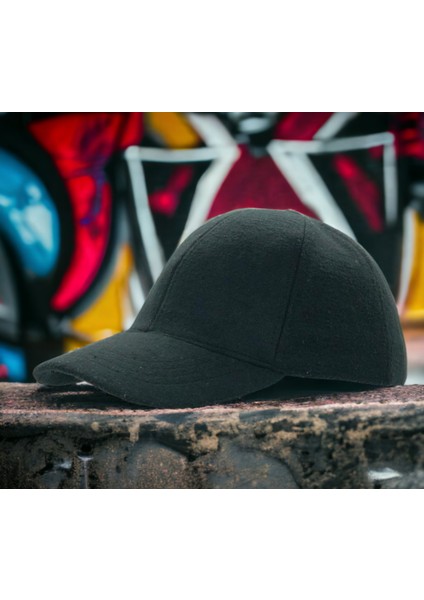 Unisex Polo Kışlık Kaşe Dokulu Kumaş 6 Parça Amerikan Beyzbol Kep Şapka fırsatları