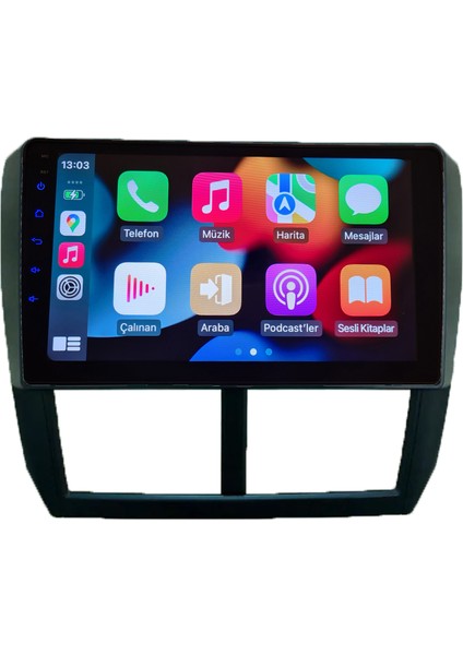 Subaru Forester 2009-2012 Yıl Android Sürüm 13 Kablosuz Carplay Navigasyon Multimedya 9 Inç Ekran 2gb Ram 32GB Rom Hafıza