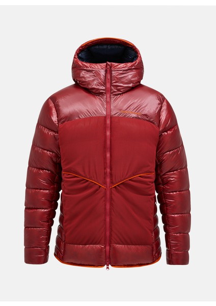 Koyu Kırmızı Erkek Kapüşon Yaka Mont G78983030_MINUS Degree Down Puffer