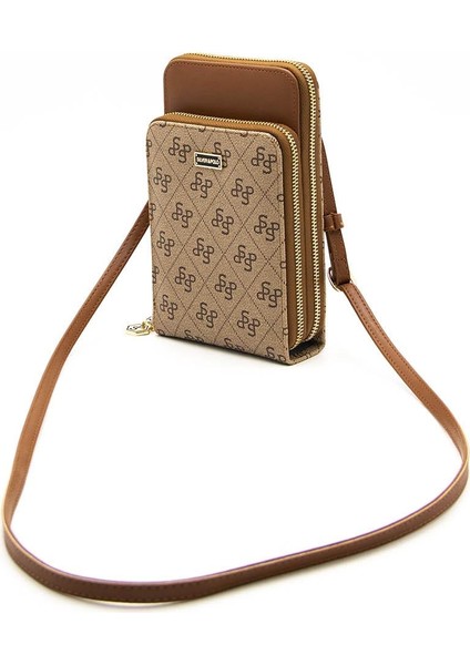 Kadın Askılı Cüzdan Koyu Bej - Taba SP1011 Silver & Polo fırsatları