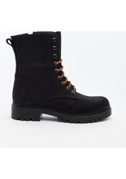 Hakiki Deri Renkli Bağcıklı Kadın Bot