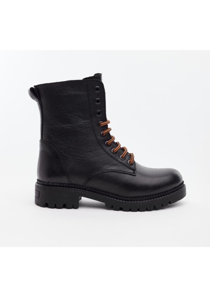 Hakiki Deri Renkli Bağcıklı Kadın Bot