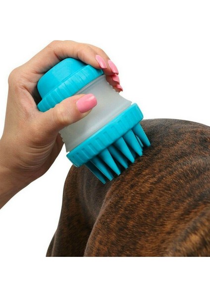 Kedi Köpek Silikon Uçlu Sabun Hazneli Masaj ve Yıkama Köpek Kedi Yıkama İçin Masaj Fırça Aparatı, Yeşil fırsatları