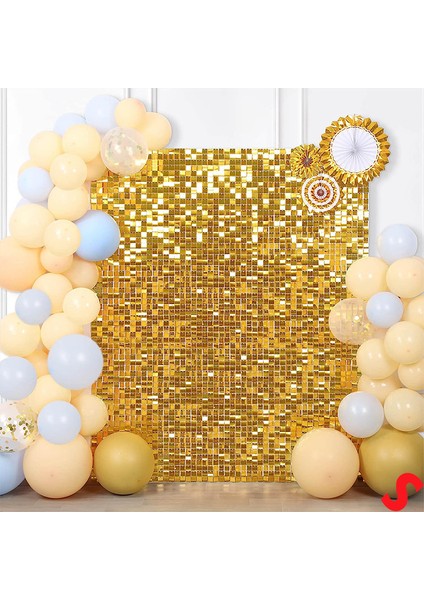 Işıltılı Pul Payetli Arka Fon Paneli, 90CM x 180CM - Altın fırsatları