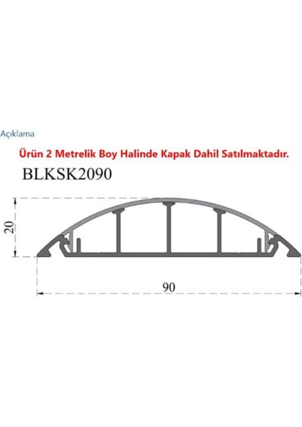 Alüminyum Balıksırtı Kablo Kanalı 2 M fiyatları