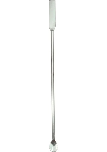 Metal Spatül Mikro Kaşıklı 18 cm - Paslanmaz Çelik Spatula - Isıya ve Darbelere Dayanıklı