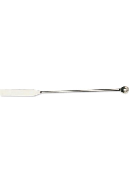 Metal Spatül Mikro Kaşıklı 18 cm - Paslanmaz Çelik Spatula - Isıya ve Darbelere Dayanıklı