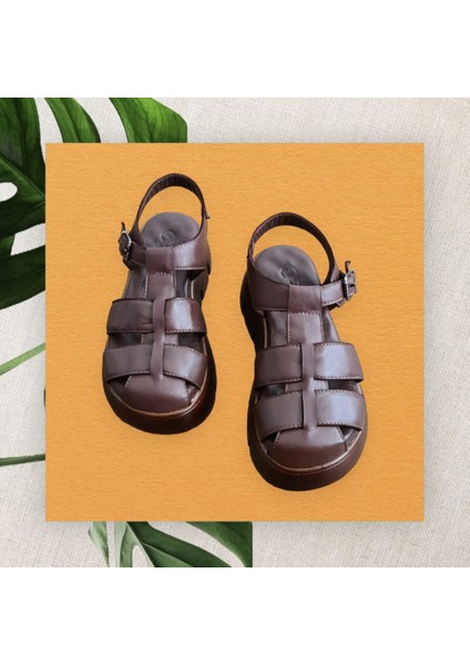 Dünya Shoes  Deri Kadın Sandalet