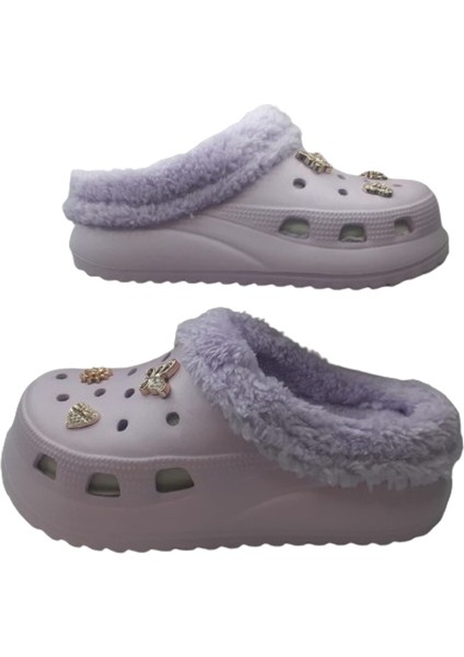 Kadın Taşlı Pudra Içi Peluş Eva Terlik AKB320-110