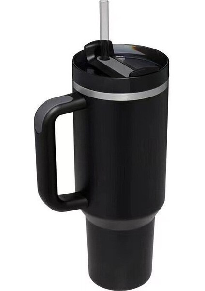 Shun Shop 40OZ Sapır Kupa 314 Paslanmaz Çelik Kupa Vakum Çift Katmanlı Taşınabilir Buzlu Bully Saman Vakum Kupası (Yurt Dışından)