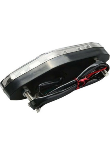 2x Motosiklet 15 LED Kırmızı Işık Fren Lambası Elektrikli Araba Scooter Arka Kuyruk Lambası Otomobil Parçaları (Yurt Dışından) indirimleri