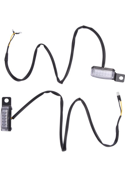 2 Adet Evrensel Mini LED Motosiklet Dönüş Sinyal Işığı Flaşörler Siyah (Yurt Dışından)