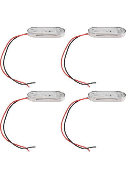 4 Adet 12 V Tekne Deniz Sinyal Lambası Temizle Sınıf Su Geçirmez LED Nezaket Işıkları Merdiven Güverte Beyaz (Yurt Dışından)