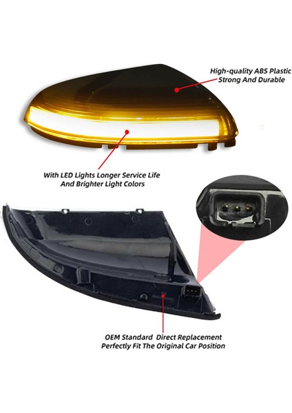 Çift Dinamik LED Yan Dikiz Aynası Dönüş Sinyal Işığı Göstergesi Marker Lambası Ram 1500 2500 2009-2018 (Yurt Dışından)
