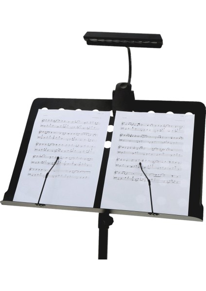 9 LED Okuma Lambası Okuma Işığı Masa Klipsli Lamba Piyano Müzik Puanı Standı Siyah (Yurt Dışından)
