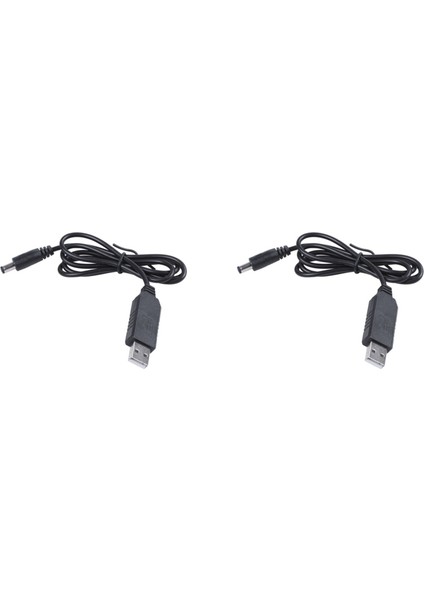2x 5V Dc 12V 2.1mm x 5.5mm Modülü Dönüştürücü Dc Varil Erkek Konnektör Jakı Güç Kablosu Fişi, Usb'den Dc Kablosuna -1m (Yurt Dışından)