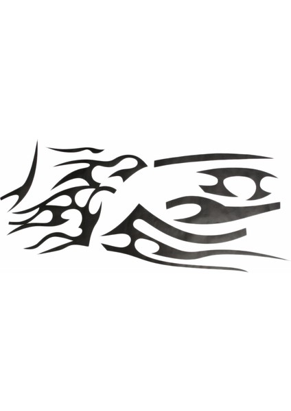 2 Adet Araba Oto Alev Yangın Araba Çıkartmaları Tüm Vücut Çıkartması Dekor Kapakları Koruyucu Araba Sticker Araba-Şekillendirici Aksesuarları Siyah (Yurt Dışından)