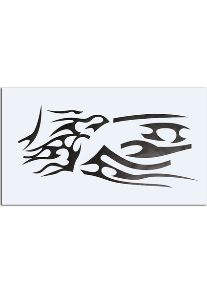 2 Adet Araba Oto Alev Yangın Araba Çıkartmaları Tüm Vücut Çıkartması Dekor Kapakları Koruyucu Araba Sticker Araba-Şekillendirici Aksesuarları Siyah (Yurt Dışından)