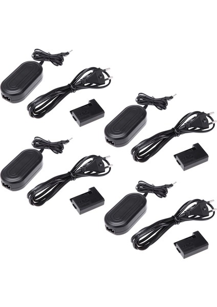 4x - E10 Ac 100 - 240V Güç Adaptörü, Dc Trafo Kablo Kiti ile 1100D / Kiss X50 / Rebel T3 (Siyah) (Yurt Dışından)