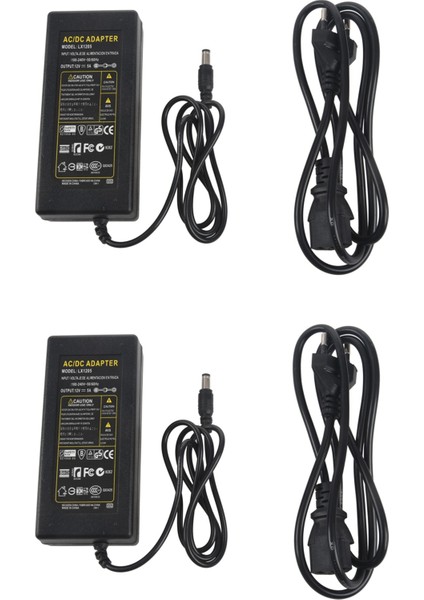 LED Işık Şeridi Rgb Smd 3528 5050 Için 2x 12V 5A 60W Güç Kaynağı Adaptörü (Yurt Dışından)