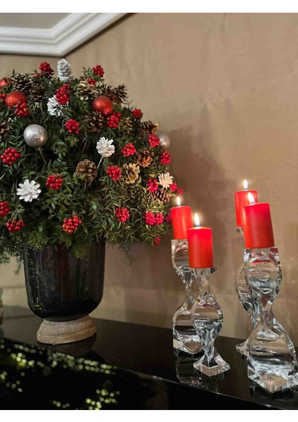 Iv Candles Homedecor 4'lü Kırmızı Baton Mum fiyatları