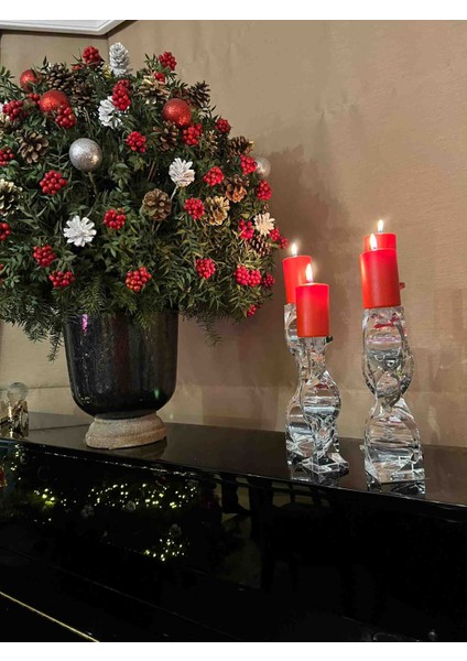 Iv Candles Homedecor 4'lü Kırmızı Baton Mum fırsatları
