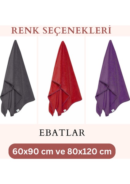 Köpek Havlusu, Süper Su Emici Mikrofiber, Mor, 80X120 Cm