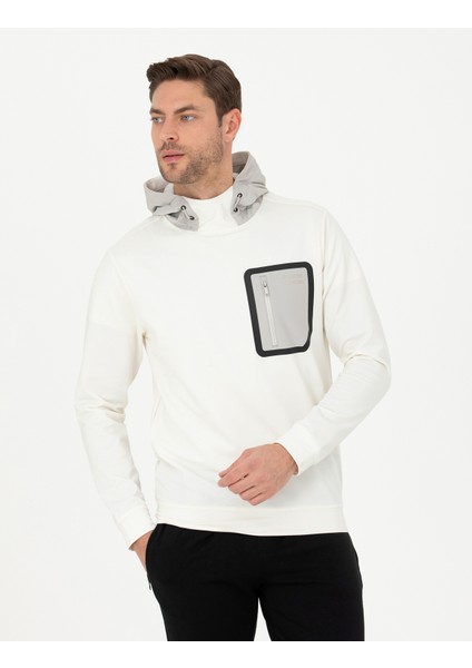 Pierre Cardin Erkek Ekru Regular Fit Sweatshirt 50273407-VR019