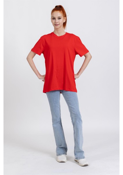 La Bayan O Yaka Düz Basıc K.kol Tshırt Kırmızı fiyatları
