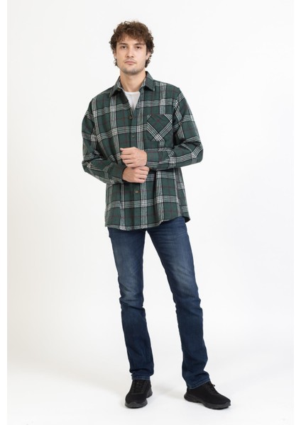 Oduncu Ekose Gömlek 2180 4/yeşil