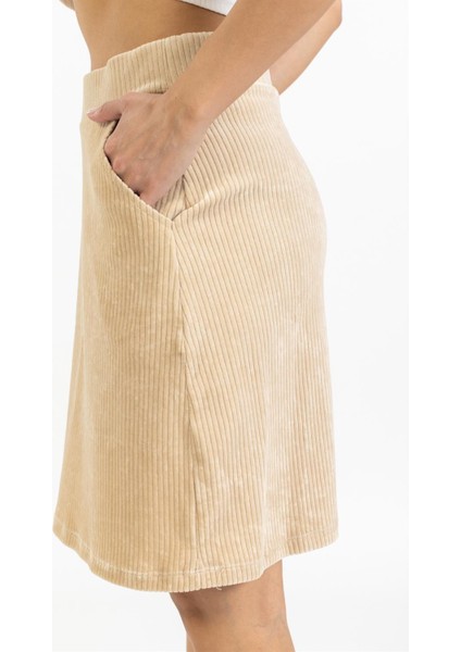 Etek Kadife Kadın Krem indirimleri