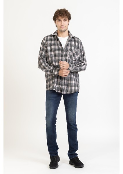 Oduncu Ekose Gömlek 2180 1 Gri