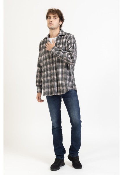 Oduncu Ekose Gömlek 2180 1 Gri modelleri
