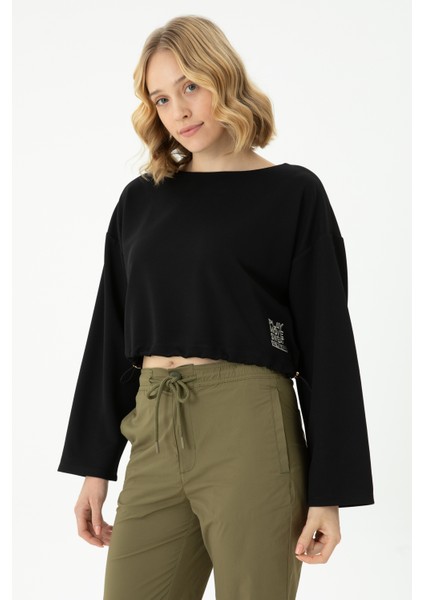Kadın Siyah Sweatshirt 50271597-VR046 modelleri