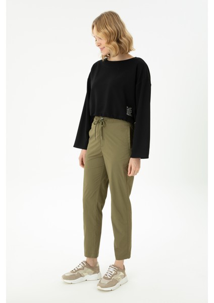 Kadın Siyah Sweatshirt 50271597-VR046 fırsatları