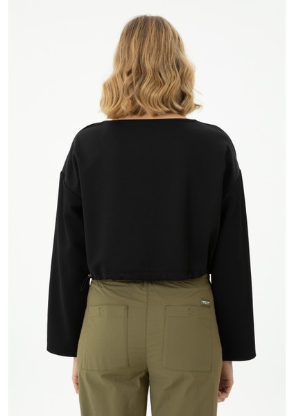 Kadın Siyah Sweatshirt 50271597-VR046 indirimleri