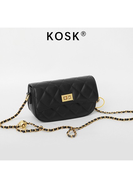 Kore Tarzı Zincir Eşkenar Dörtgen Çok Yönlü Moda Omuz Crossbody Çanta (Yurt Dışından)