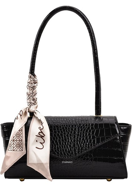 Kadınlar Için Yeni Timsah Desenli Ipek Eşarp Modaya Uygun ve Modaya Uygun Kore Tarzı Crossbody Çanta (Yurt Dışından)